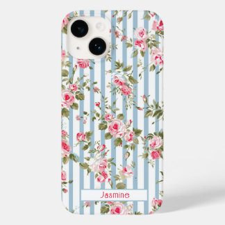 Coque Case-Mate iPhone Boîtier téléphonique floral Pinstripe Preppy perso