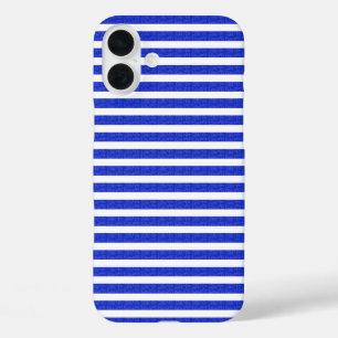 Coque Pour iPhone 16 Plus Boîtier téléphonique géométrique bleu chic