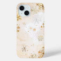 Boîtier téléphonique Golden Snowflake Bliss