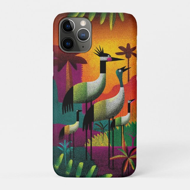 Coques Case-Mate iPhone Boîtier téléphonique Jungle Pop Crowne Cranes (Dos)