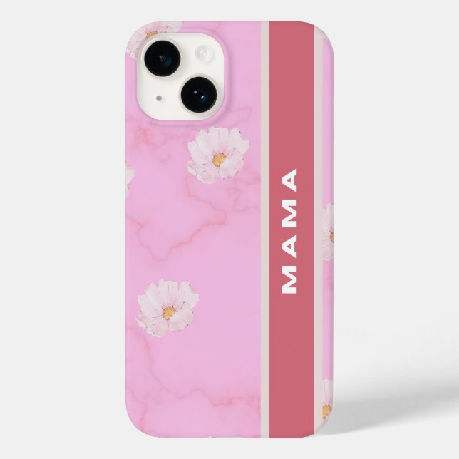 Coques Case-Mate iPhone Boîtier téléphonique "Mama" rose Floral (Verso)