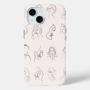 Coque Case-Mate iPhone Boîtier téléphonique minimal pour femme Line Art