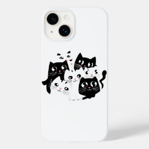 Coque Case-Mate iPhone Boîtier téléphonique minimaliste pour chat noir et