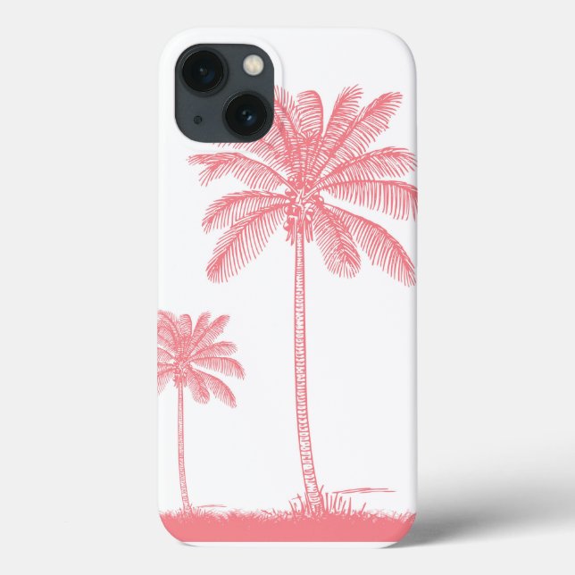 Coques Case-Mate iPhone Boîtier téléphonique minimaliste rose Palm Tree iP (Verso)