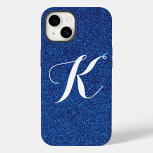 Coque Case-Mate iPhone Boîtier téléphonique Monogramme bleu sur mesure
