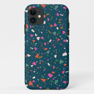 Case-Mate iPhone Case Boîtier téléphonique Moody Dark Turquoise Terrazzo