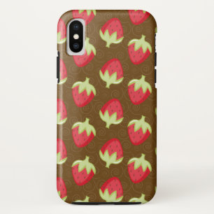 Case-Mate iPhone Case Boîtier téléphonique Motif fraise - Brown