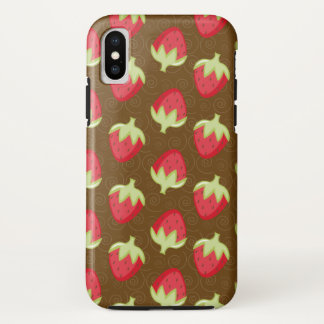 Case-Mate iPhone Case Boîtier téléphonique Motif fraise - Brown