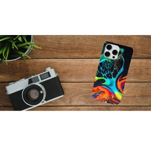 Coque Case-Mate iPhone Boîtier téléphonique Neon Abstrait Fluid Art