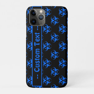 Case-Mate iPhone Case Boîtier téléphonique noir et bleu avec texte