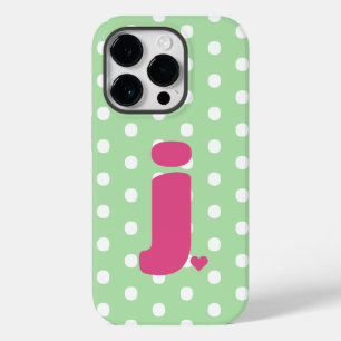 Coque Case-Mate iPhone Boîtier téléphonique numérique Polka initial