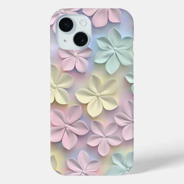 Coques Case-Mate iPhone Boîtier téléphonique Pastel 3D Floral (Verso)