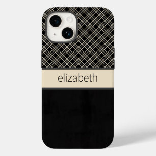 Coque Case-Mate iPhone Boîtier téléphonique personnalisé Black Plaid