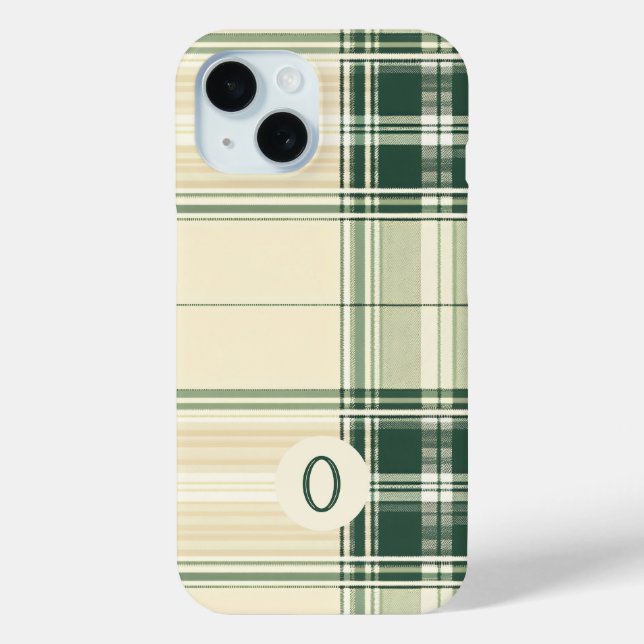 Coques Case-Mate iPhone Boîtier téléphonique personnalisé vert et crème (Verso)