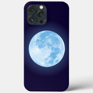 iPhone 13 Pro Max Coque Boîtier téléphonique Pleine lune bleue