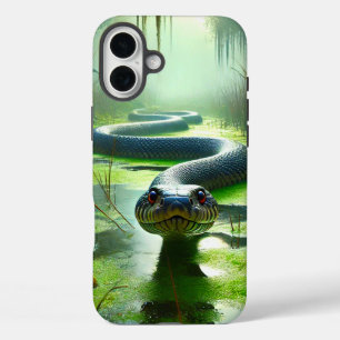 Coque Pour iPhone 16 Plus Boîtier téléphonique pour serpent vert