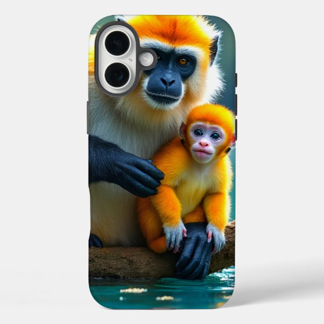 Coques Case-Mate iPhone Boîtier téléphonique pour singes jaunes (Verso)