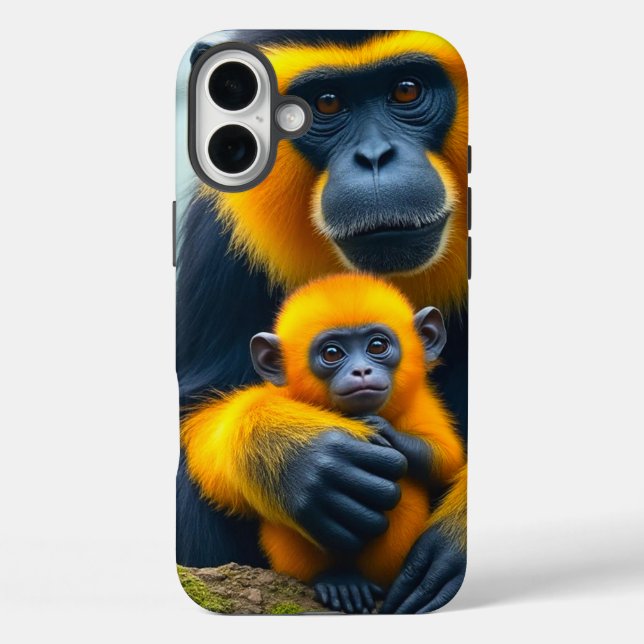 Coques Case-Mate iPhone Boîtier téléphonique pour singes jaunes (Verso)