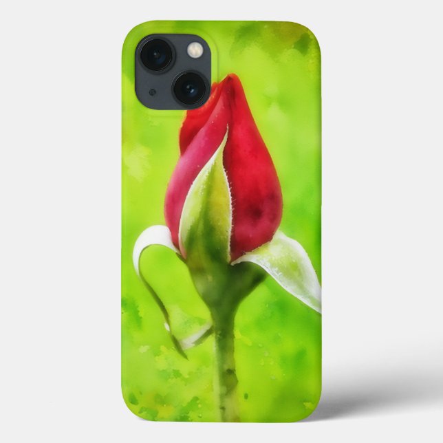 Coques Case-Mate iPhone Boîtier téléphonique Red Rose Bud Art (Verso)