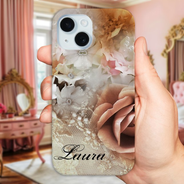 Coques Case-Mate iPhone Boitier téléphonique romantique de style rétro (Phone case with a romantic floral design in a boho chic vintage style)
