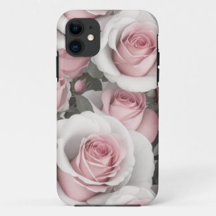 Case-Mate iPhone Case Boîtier téléphonique rose et blanc Roses