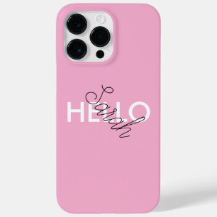 Coque Case-Mate iPhone Boîtier téléphonique rose "Hello" personnalisé ave