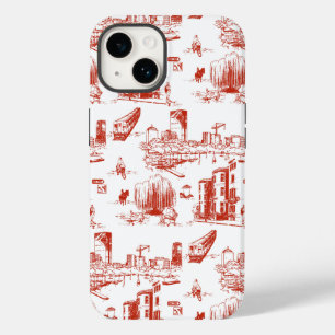 Coque Case-Mate iPhone Boîtier téléphonique rouge et blanc de Boston Toil