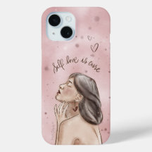 Boîtier téléphonique Self-Love | Fille en rose