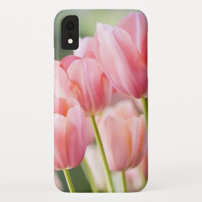 Coques Case-Mate iPhone Boîtier téléphonique Tulipes roses (Dos)
