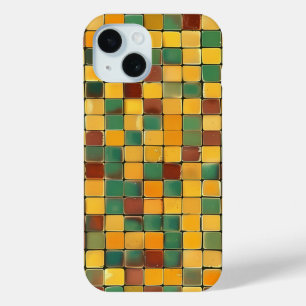 Coque Case-Mate iPhone Boîtier téléphonique vintage en mosaïque Carrés da