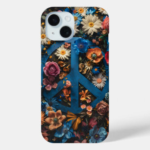 Coque Case-Mate iPhone Boîtier téléphonique vintage Floral Peace Sign