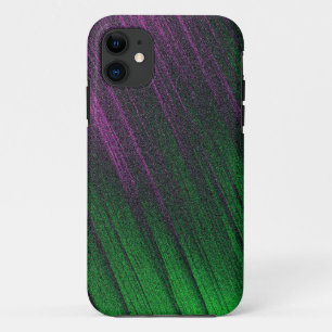 Case-Mate iPhone Case Boîtier téléphonique violet et vert en métal givré