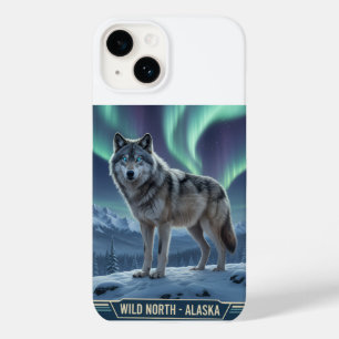 Coque Case-Mate iPhone Boîtier téléphonique Wolf 🐺 🌌   Northern Lights 