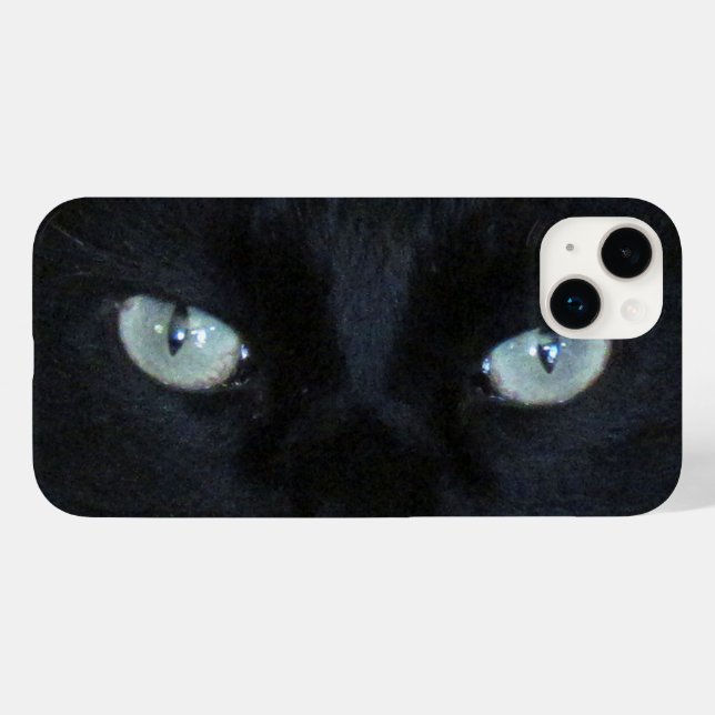 Coques Case-Mate iPhone Boîtier téléphonique - Yeux de chat noir (Verso (horizontal))