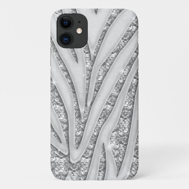 Coques Case-Mate iPhone Boîtier Zebra Stripes White Diamond iPhone 4 (Dos)