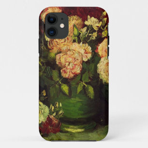 Coque iPhone 11 Bol de Pivoines et Rose,Vincent van Gogh