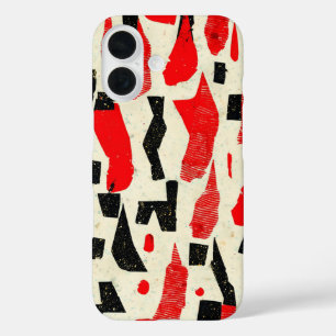 Coque Pour iPhone 16 Bold et Edgy : Un Motif Abstrait dynamique