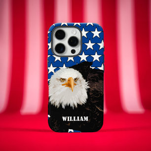 Coque iPhone 16 Pro Bold Patriotique Bald Eagle USA Pride Amérique mod