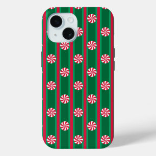 Coque Case-Mate iPhone Bonbon de menthe de Noël amusant et fantaisiste