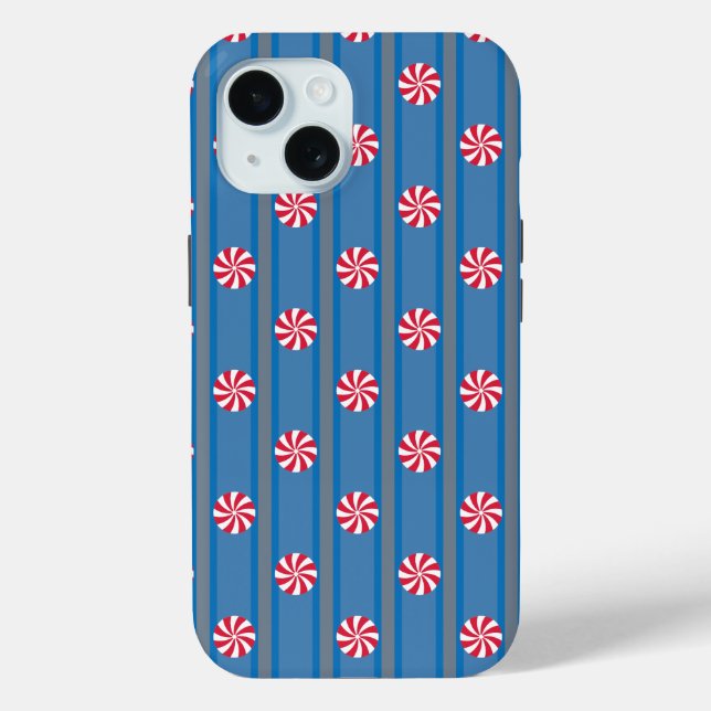 Coques Case-Mate iPhone Bonbon de Noël bleu menthe Fun and Fancy (Verso)