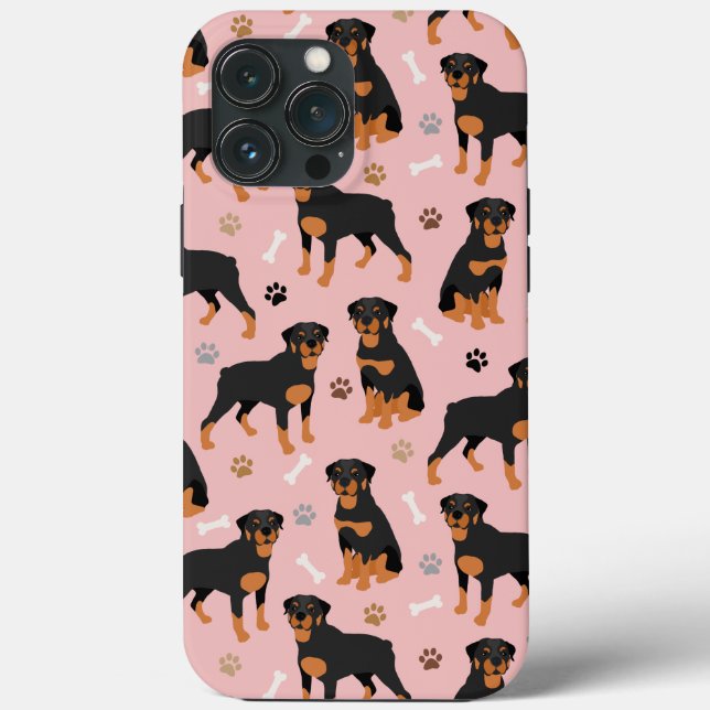 Coques Case-Mate iPhone Bones et pattes de chien Rottweiler (Verso)