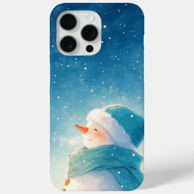 Coques Case-Mate iPhone Bonhomme de neige bienheureux (Verso)