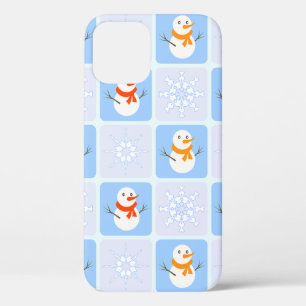 Case-Mate iPhone Case Bonhomme de neige et flocons de neige à carreaux d