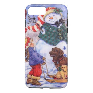Coques Pour iPhone Bonhomme de neige fait sur commande de Noël de