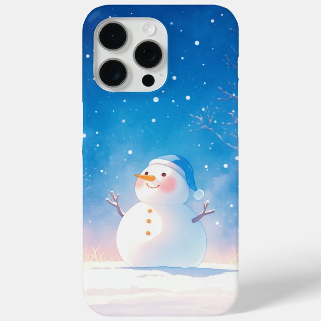 Coques Case-Mate iPhone Bonhomme de neige joyeux (Verso)