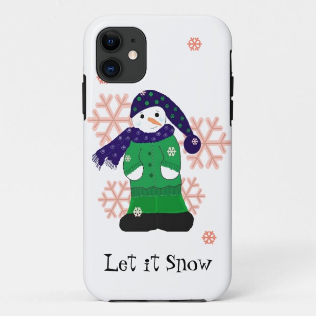 Coques Case-Mate iPhone Bonhomme de neige laisse tomber la neige (Dos)