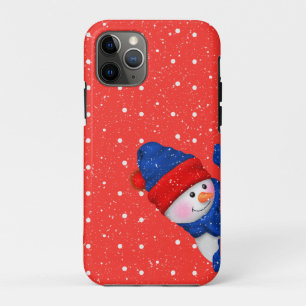 Case-Mate iPhone Case bonhomme de neige points rouges et blancs