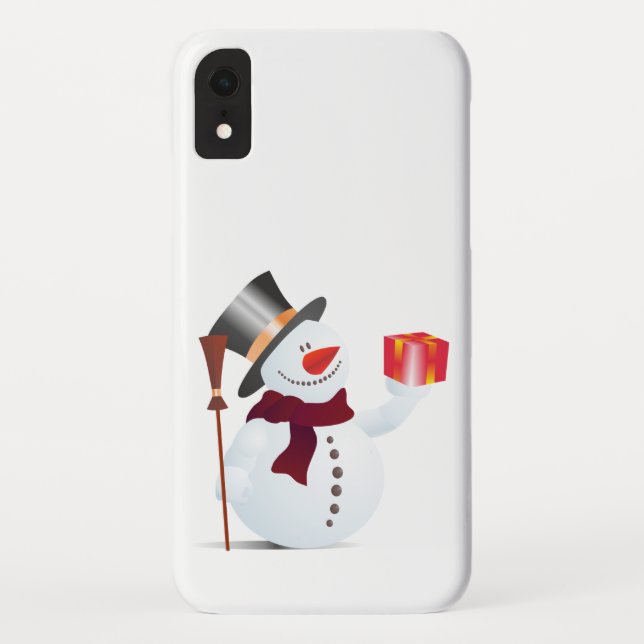 Coques Case-Mate iPhone bonhomme de neige pour Noël (Dos)