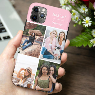 Case-Mate iPhone Case Bonjour ! 4 Collage de photos Rose joli Personnali