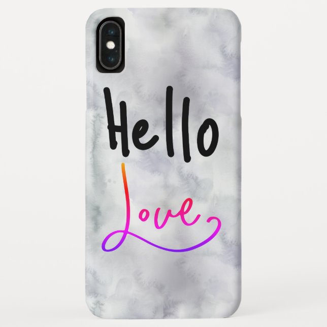 Coques Case-Mate iPhone Bonjour Amour Drôle Typographie Marbre (Dos)
